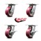 Service Caster 5 Inch Poly on Aluminum Swivel Caster Set with Roller Bearings 2 Brakes SCC SCC-35S520-PAR-2-SLB-2 - alternate 4